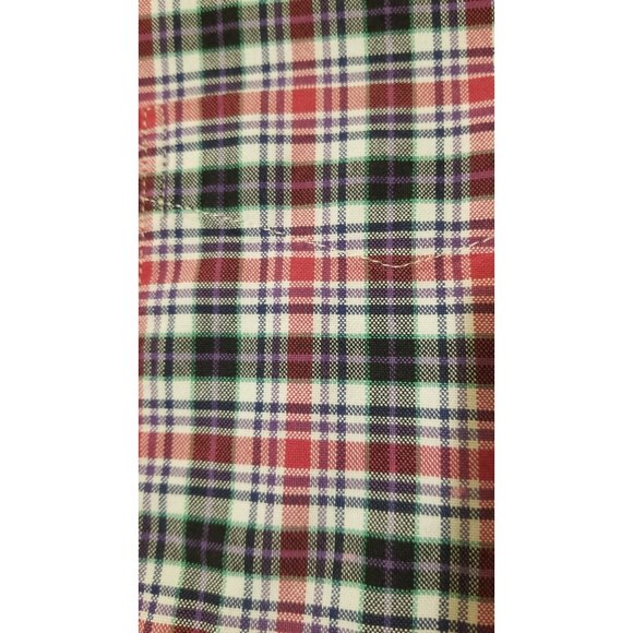 DENIM & SUPPLY RALPH LAUREN MEN'S SHORT PLAID SHIRT 100% COTTON SIZE XL #809 - Picture 7 of 7